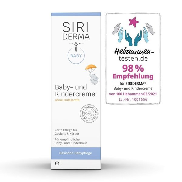 Siriderma Baby und Kindercreme ohne Duftstoffe 150 ml